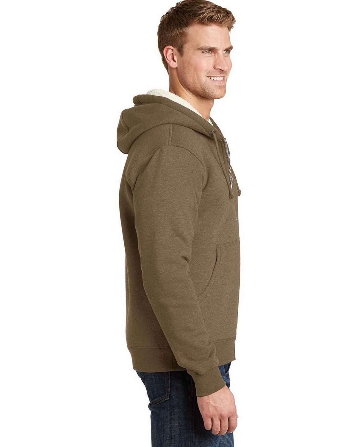 CornerStone Heavyweight Sherpa-Lined Hooded Fleece Jacket. CS625
