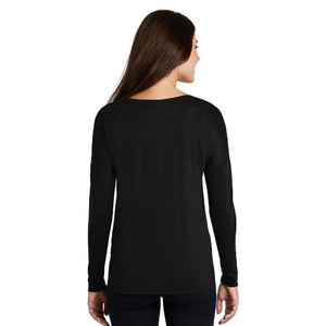 District Made Ladies Drapey Long Sleeve Tee. DM413