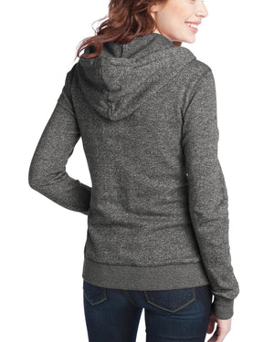 District - Juniors Marled Fleece Full-Zip Unisex Hoodie DT292