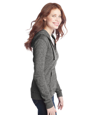 District - Juniors Marled Fleece Full-Zip Unisex Hoodie DT292