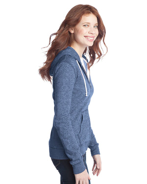 District - Juniors Marled Fleece Full-Zip Unisex Hoodie DT292