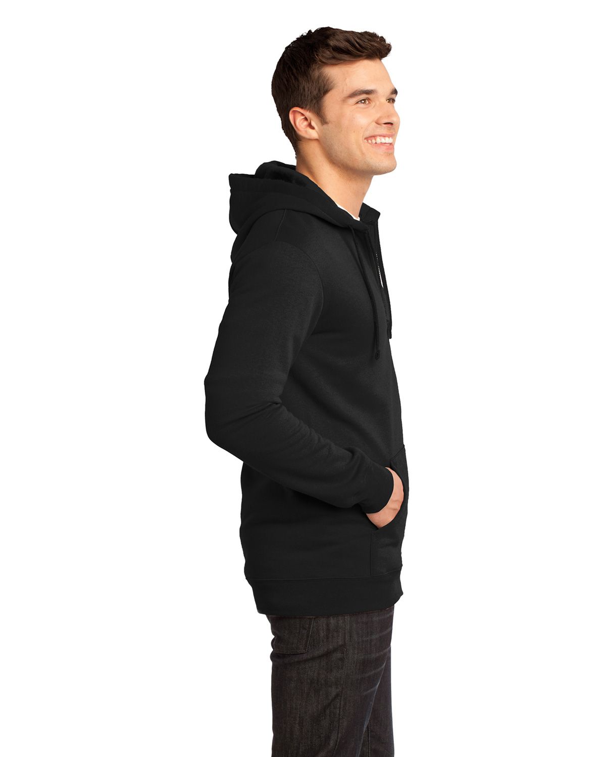 District - Young Mens The Concert Fleece Full-Zip Hoodie. DT800