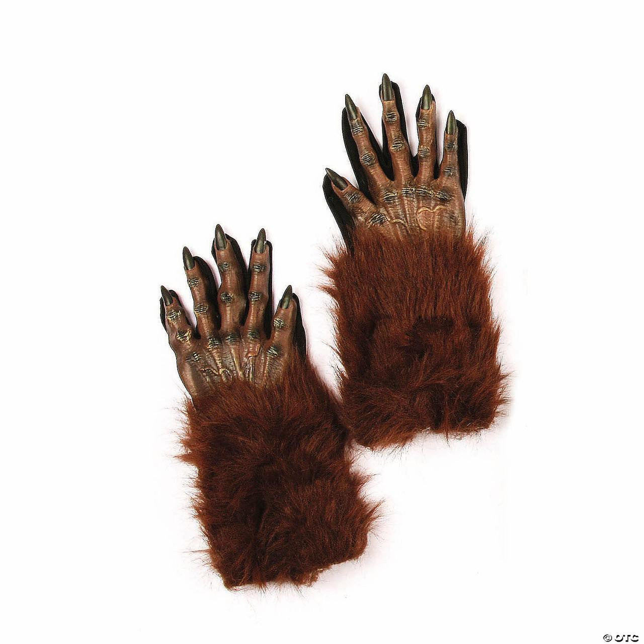 Werewolf Gloves Costume Accessory Brown - One Size
