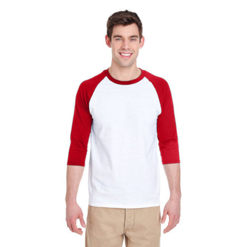 Adult Heavy Cotton™ 5.3 oz., 3/4 Raglan Sleeve T-Shirt - Gildan