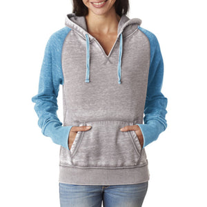 Ladies' Zen Contrast Pullover Hood - J America