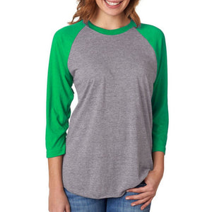 Unisex Tri-Blend Three-Quarter Sleeve Baseball Raglan Tee