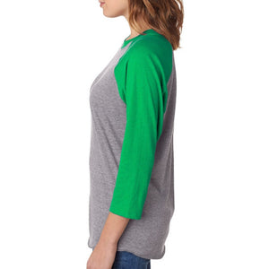 Unisex Tri-Blend Three-Quarter Sleeve Baseball Raglan Tee