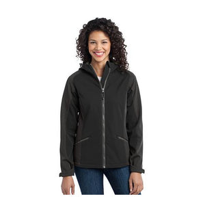 Port Authority Ladies Gradient Hooded Soft Shell Jacket. L312