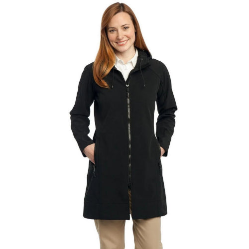 Port Authority L306 Ladies Long Textured Hooded Soft Shell Jacket