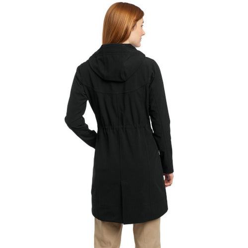 Port Authority L306 Ladies Long Textured Hooded Soft Shell Jacket