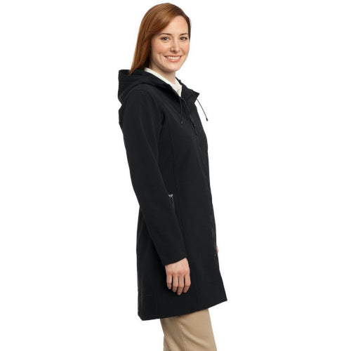 Port Authority L306 Ladies Long Textured Hooded Soft Shell Jacket