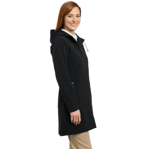 Port Authority Ladies Long Textured Hooded Soft Shell Jacket. L306