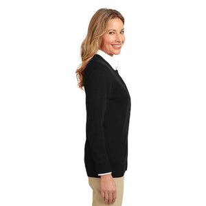 Port Authority Ladies Value Jewel-Neck Cardigan Sweater. LSW304