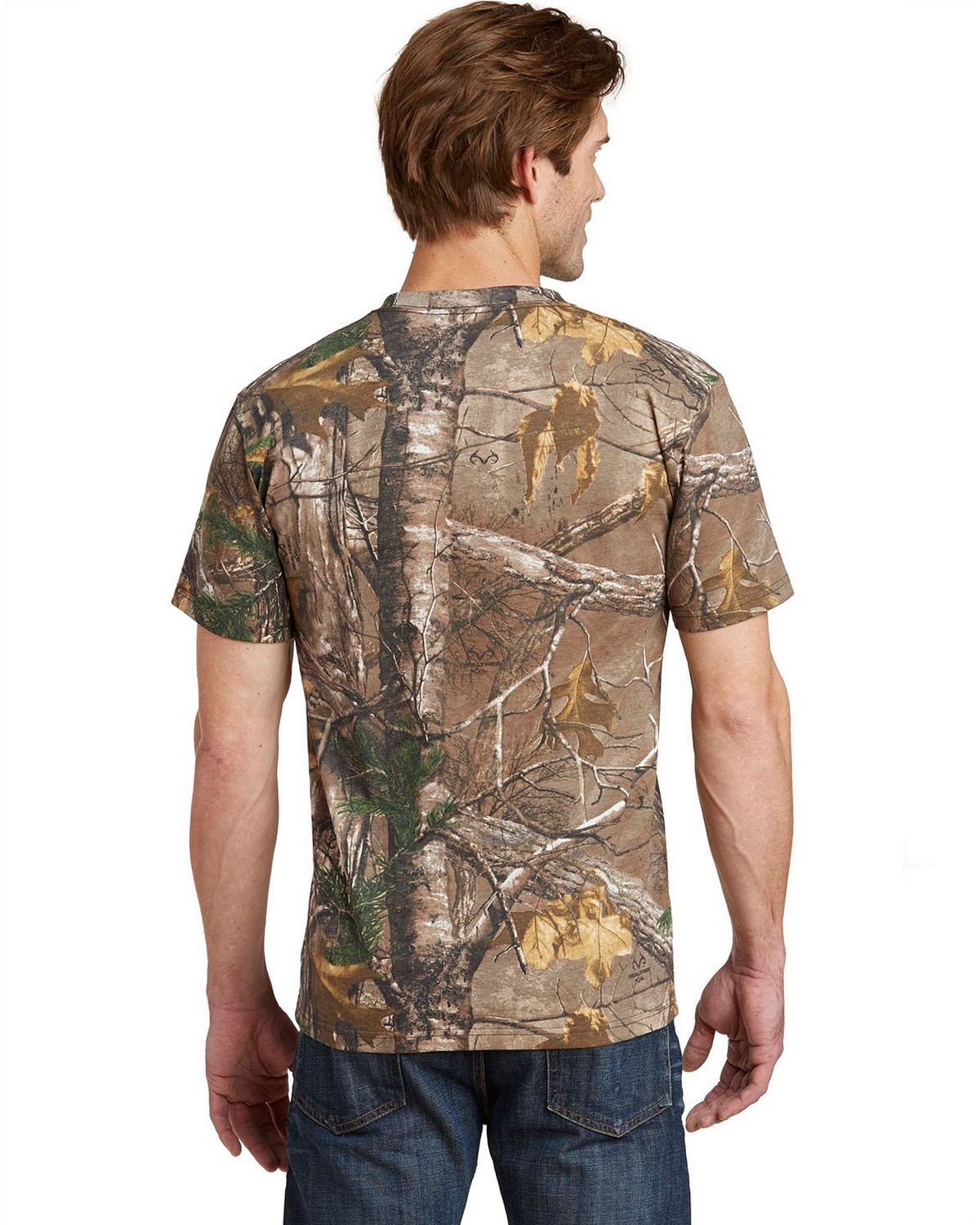 Russell Outdoors S021R Men's Realtree Explorer 100% Cotton T-Shirt With Pocket