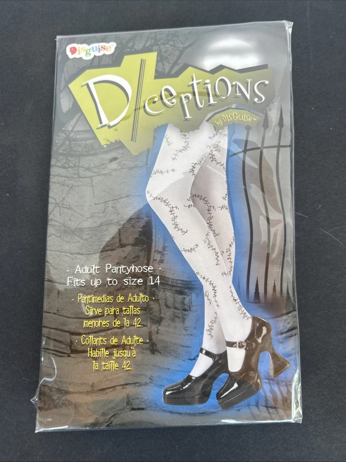 Adult Stitched White Pantyhose