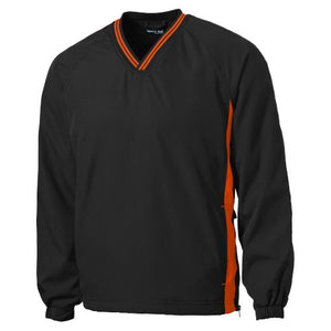 Sport-Tek Tipped V-Neck Raglan Wind Shirt. JST62