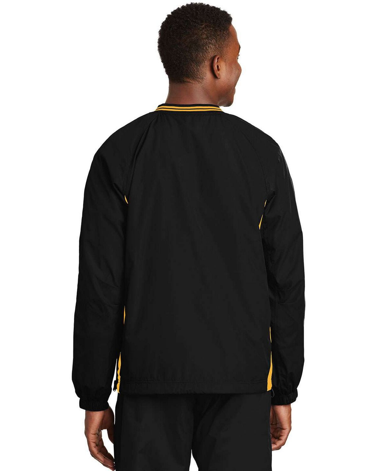 Sport-Tek Tipped V-Neck Raglan Wind Shirt. JST62