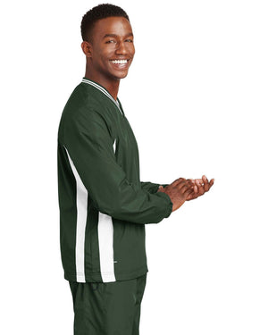 Sport-Tek Tipped V-Neck Raglan Wind Shirt. JST62