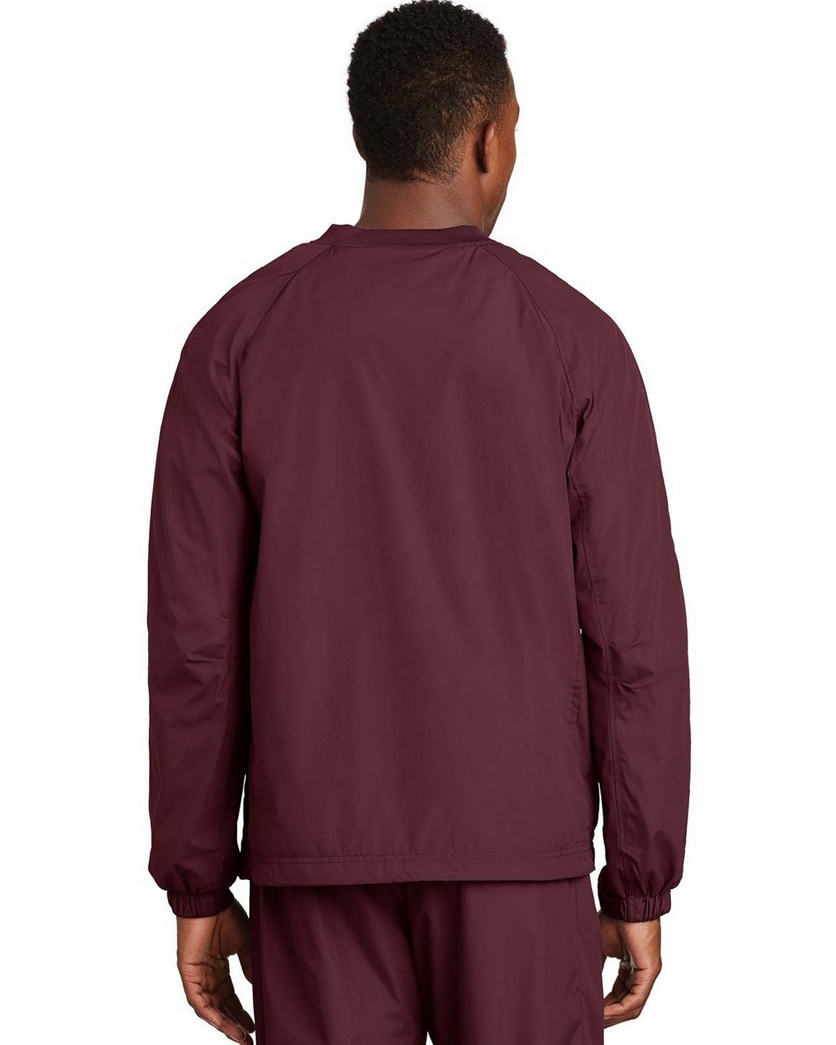 Sport-Tek V-Neck Raglan Wind Shirt. JST72