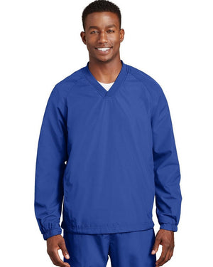 Sport-Tek V-Neck Raglan Wind Shirt. JST72