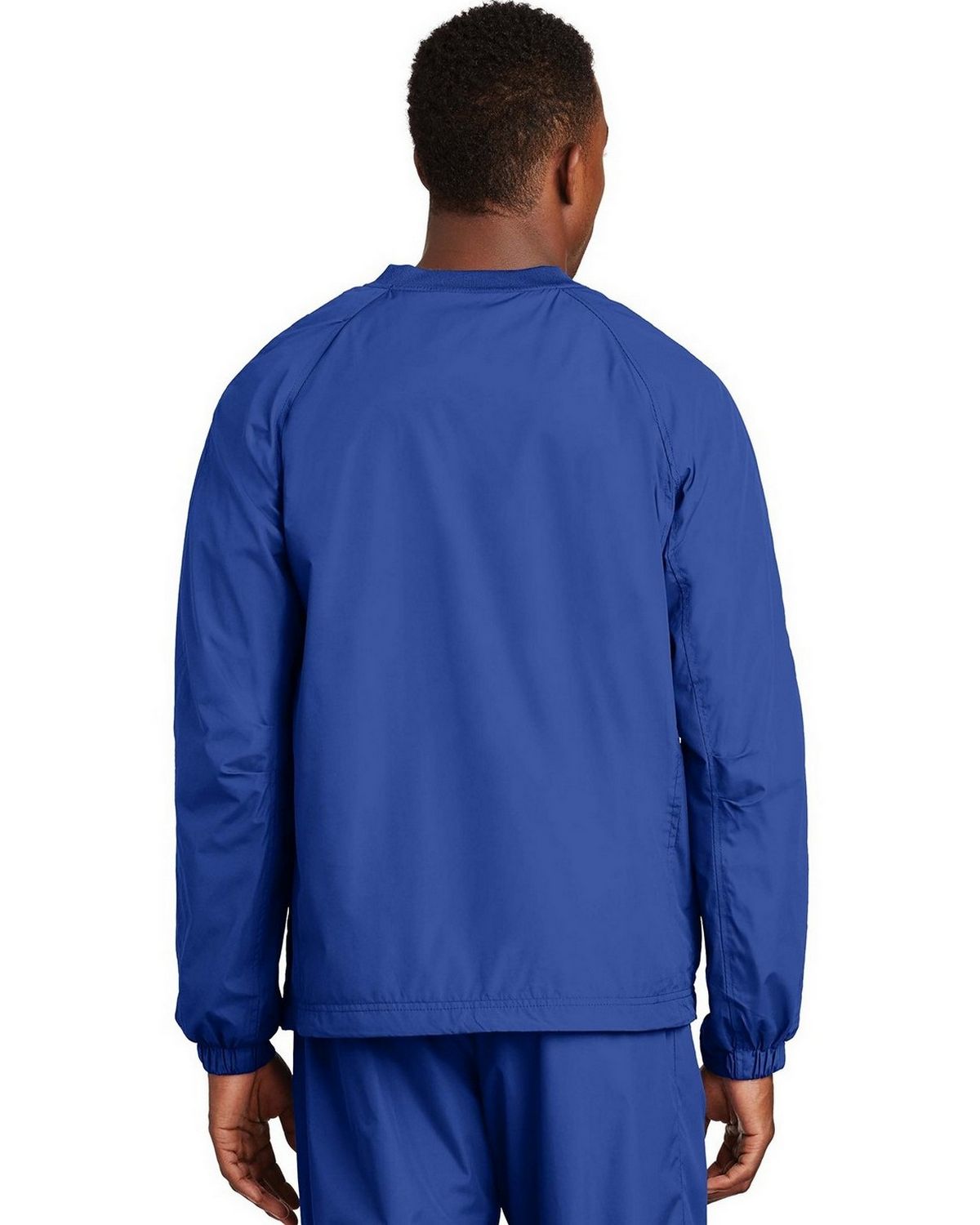 Sport-Tek V-Neck Raglan Wind Shirt. JST72