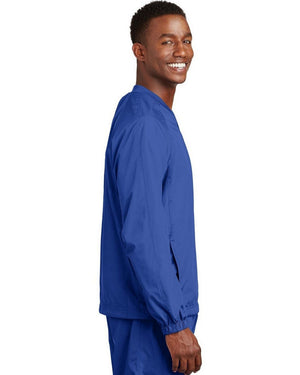 Sport-Tek V-Neck Raglan Wind Shirt. JST72