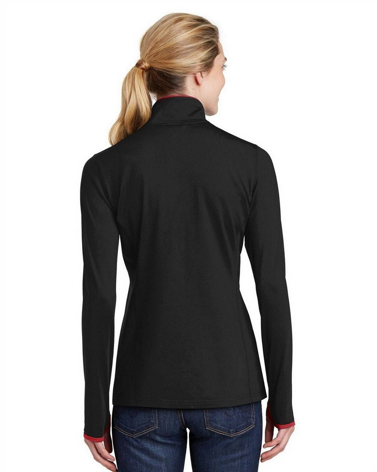 Sport-Tek LST853 Women's Sport-Wick Stretch Contrast Full-Zip Jacket