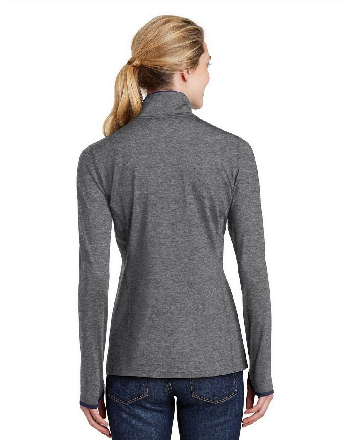 Sport-Tek LST853 Women's Sport-Wick Stretch Contrast Full-Zip Jacket