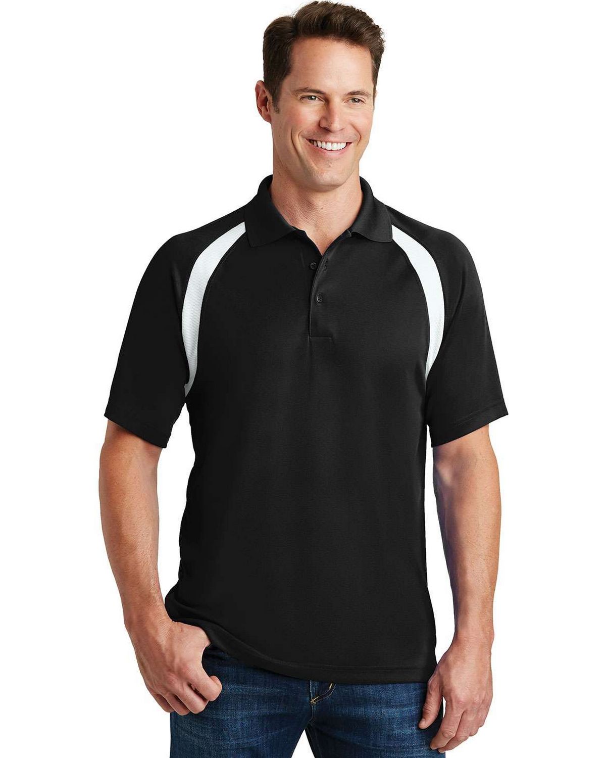 Sport-Tek T476 Men's Dry Zone Colorblock Raglan Polo