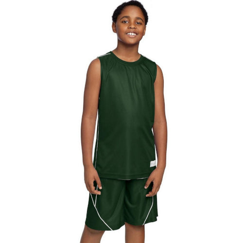 Sport-Tek YT555 Youth PosiCharge Mesh Reversible Sleeveless Tee