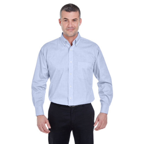 Men's Long-Sleeve Performance Pinpoint - Ultraclub - U8360