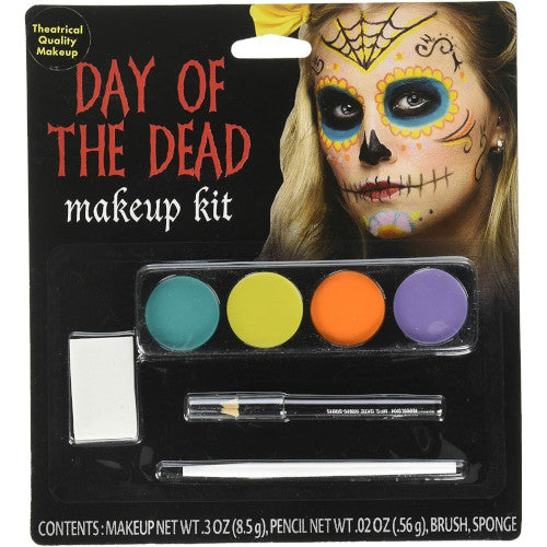 Day Of The Dead Spider Mustache Male Makeup Kit Set Costume Accessory