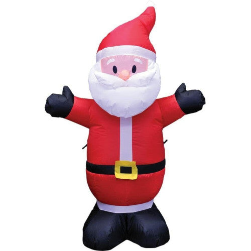 Airflowz 4 Foot Tall Inflatable Santa Open Arms Welcoming Lighted Christmas