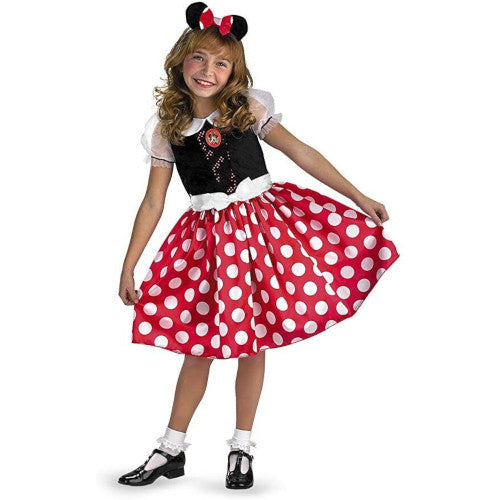 MINNIE MOUSE Red White Girls Costume Polka Dot Mascot