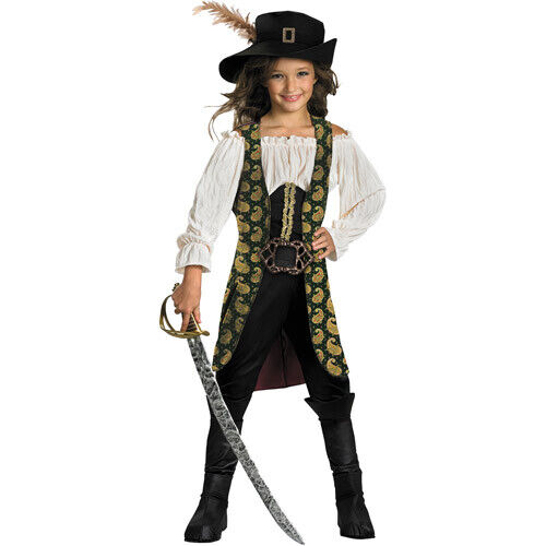 Girls Child Pirate Of Caribbean Deluxe Angelica Costume