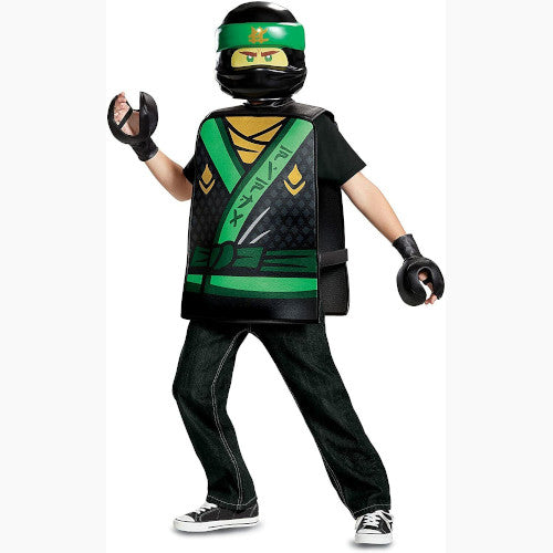 Lloyd Basic Lego Ninjago Movie Green Ninja Fancy Dress Halloween Child Costume