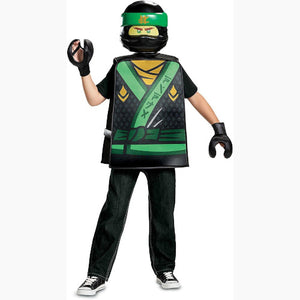 Lloyd Basic Lego Ninjago Movie Green Ninja Fancy Dress Halloween Child Costume