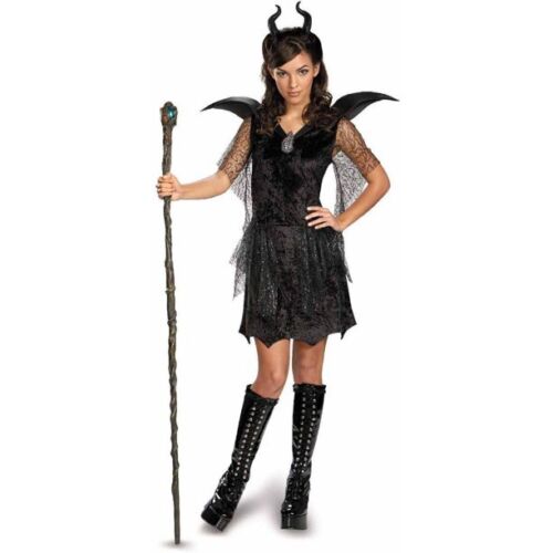 Maleficent Deluxe Black Big Girls Gown and Headpiece