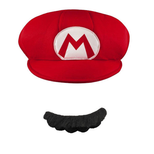Disguise Adult Mario Hat Mustache Halloween Costume Accessory