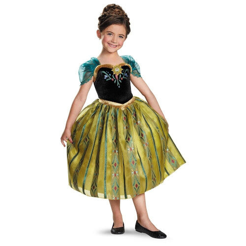 Girls Disney Frozen ANNA CORONATION Gown Deluxe Child Costume