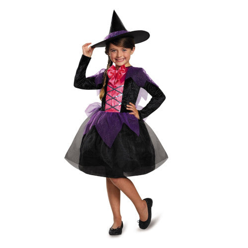 Black Purple Charmed Salem Witch Dress Halloween Costume Girls