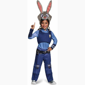 Child's Girls Zootopia Judy Hopps Bunny Police Officer Costume