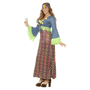 48" Green and Red 1960's Style Hippie Women Adult Halloween Costume