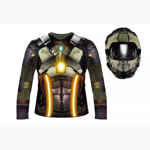 Fortnite Inspired Child Sublimated Costume Shirt & Hood - Dark Voyager