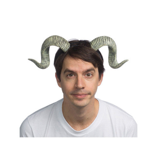 Unisex adult Supersoft Ram Horns Costume Headwear