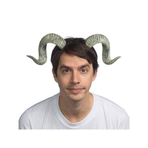 Unisex adult Supersoft Ram Horns Costume Headwear