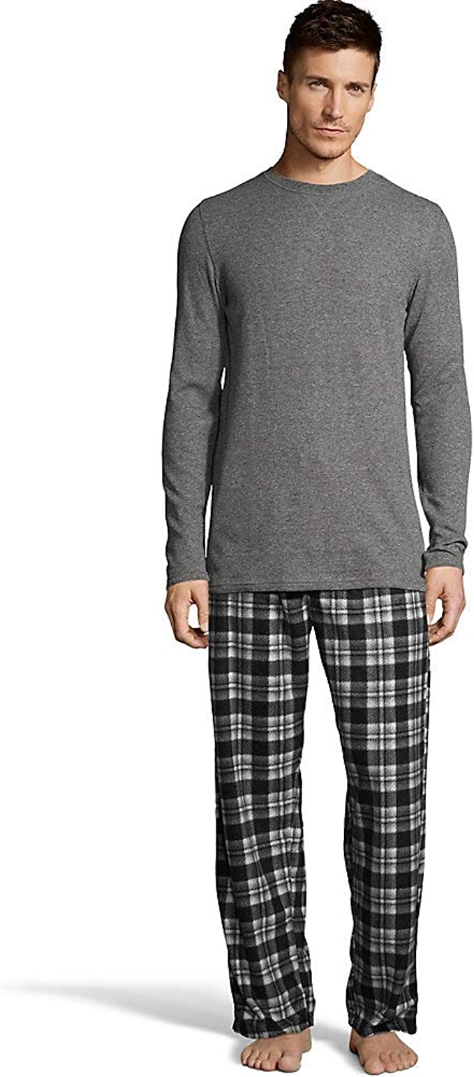 Hanes X-Temp Mens Microfleece Sleep Set-3018