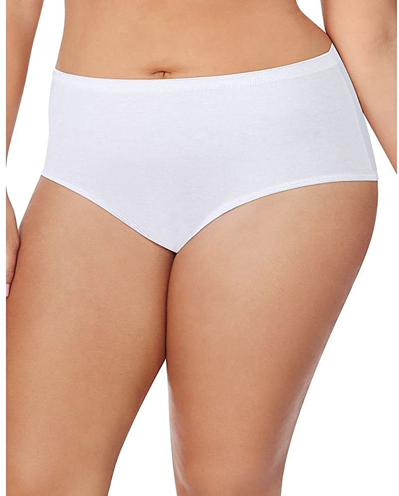 Just My Size Cotton TAGLESS Brief Panties 5-Pack, Basic Assortment-1610W5