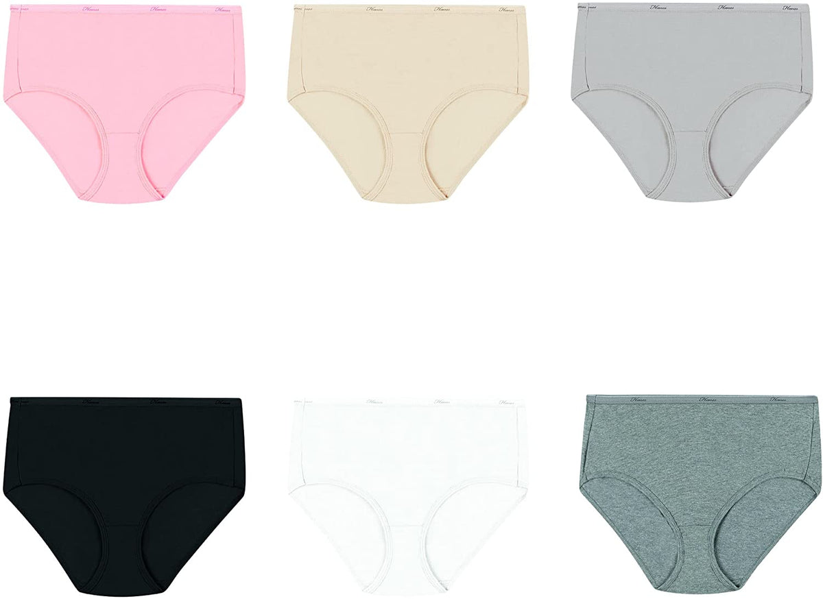 Hanes Cool Comfort  Women's Cotton Brief Panties 6-Pack-PP40BT
