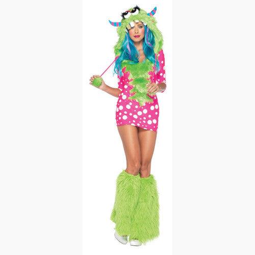 Melody Monster Adult Women's Costume Hooded Polka Dot Fancy Dress Leg Avenue